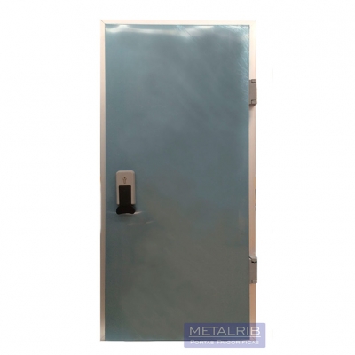 Porta Giratória em Inox para Câmara Fria de Congelados com Fechadura Chave