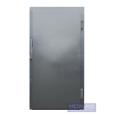 Porta Giratória em Inox para Câmara Fria de Congelados com Alavanca